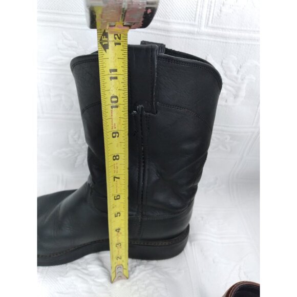 Justin Black Work Boots Measures 10. 5 conductor Oil Resistant READ description main image 3